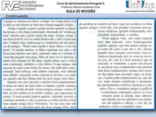 Curso de Aprimoramento Português II
Professor Mestre Gedalias Silva
AULA DE REVISÃO
Continuando...
 
