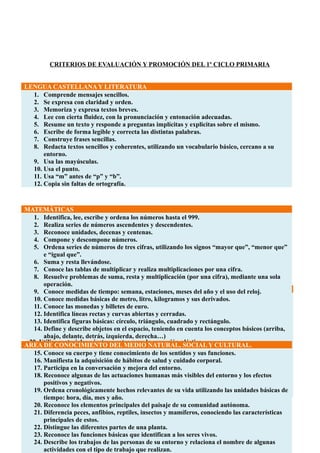 Procedimiento de evaluacion y promocion | DOC