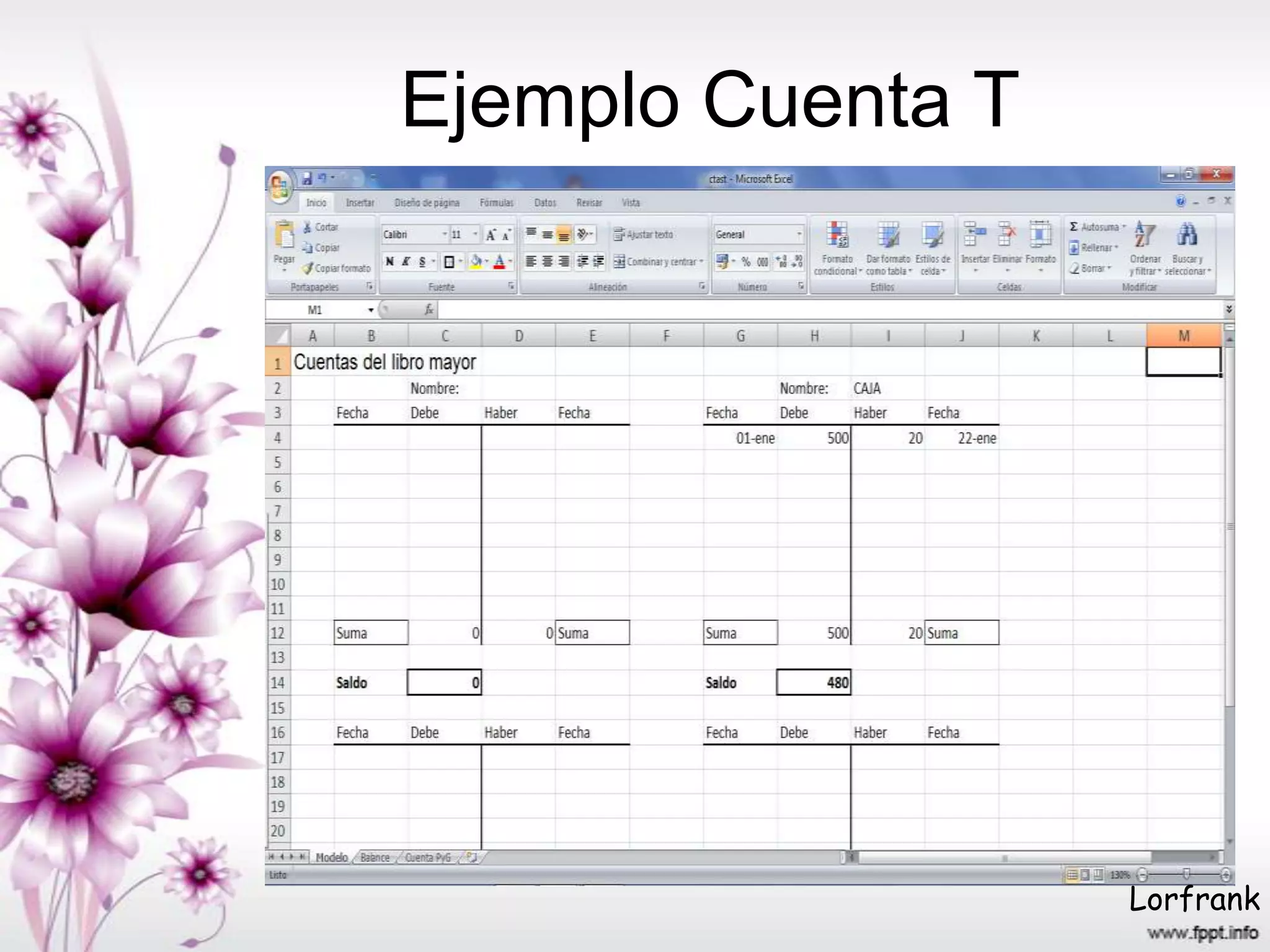 Ejemplo Cuenta T
Lorfrank
 