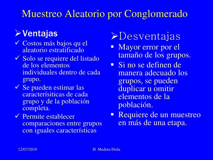 Procedimientos de muestreo