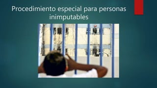 Procedimiento especial para personas
inimputables
 