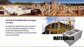 Procedimiento y recomendaciones para el control de obras | PPTX