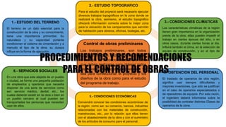 Procedimiento y recomendaciones para el control de obras | PPTX