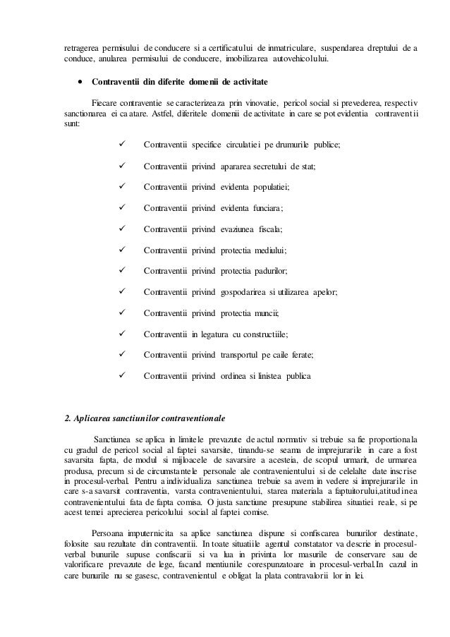 Procedura Contraventionala