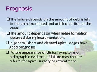 Ledge Radiograph Procedural accidents in root canal treatment last one | PPTX