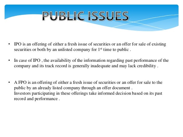 What are the main problems associated with ipo