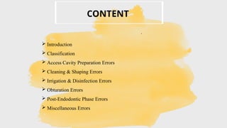 Procedural Errors in Endodontics: Prevention & Management | PPTX