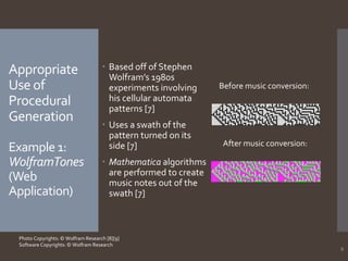 Procedural Generation at its Elegance (Software Development) | PPTX