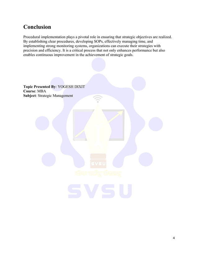 Procedural Implementation in Strategy Execution | DOCX
