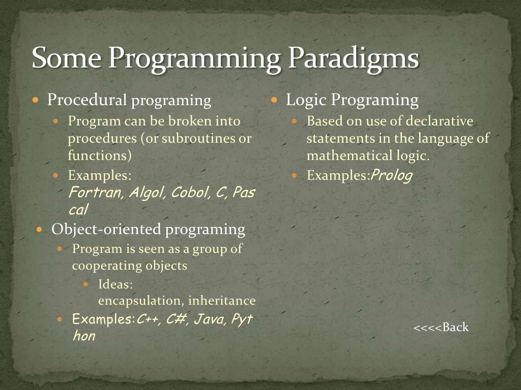 Procedural programming