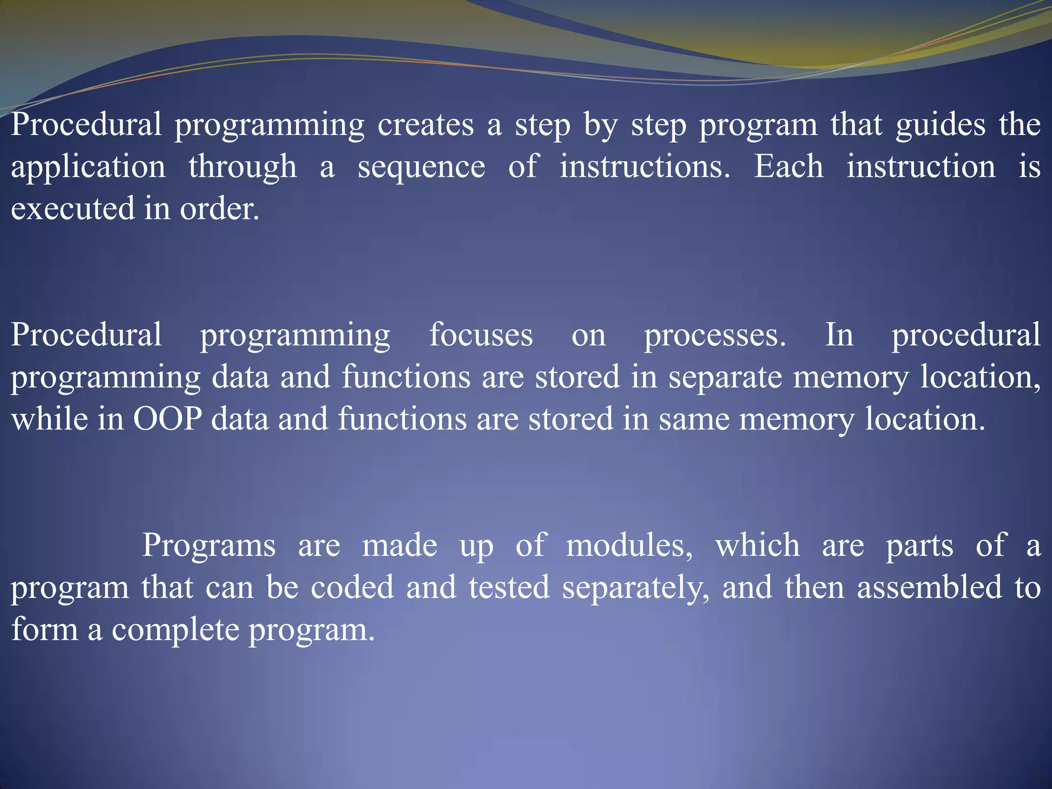 Procedural programming | PPT