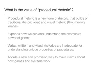 Procedural Rhetoric | PDF