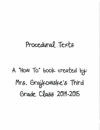 Procedural Text Class Book 2014 2015