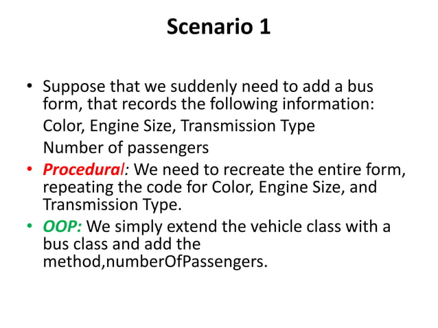 Procedural vs. object oriented programming | PPTX | Programming ...