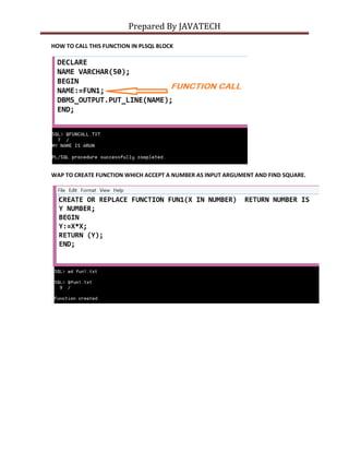 Procedure and Function in PLSQL | PDF