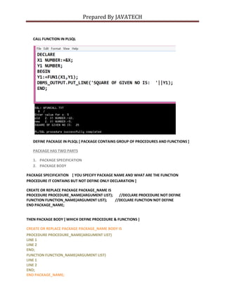 Procedure and Function in PLSQL | PDF