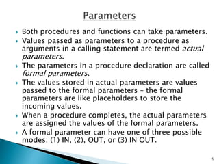 pl/sql Procedure | PPT