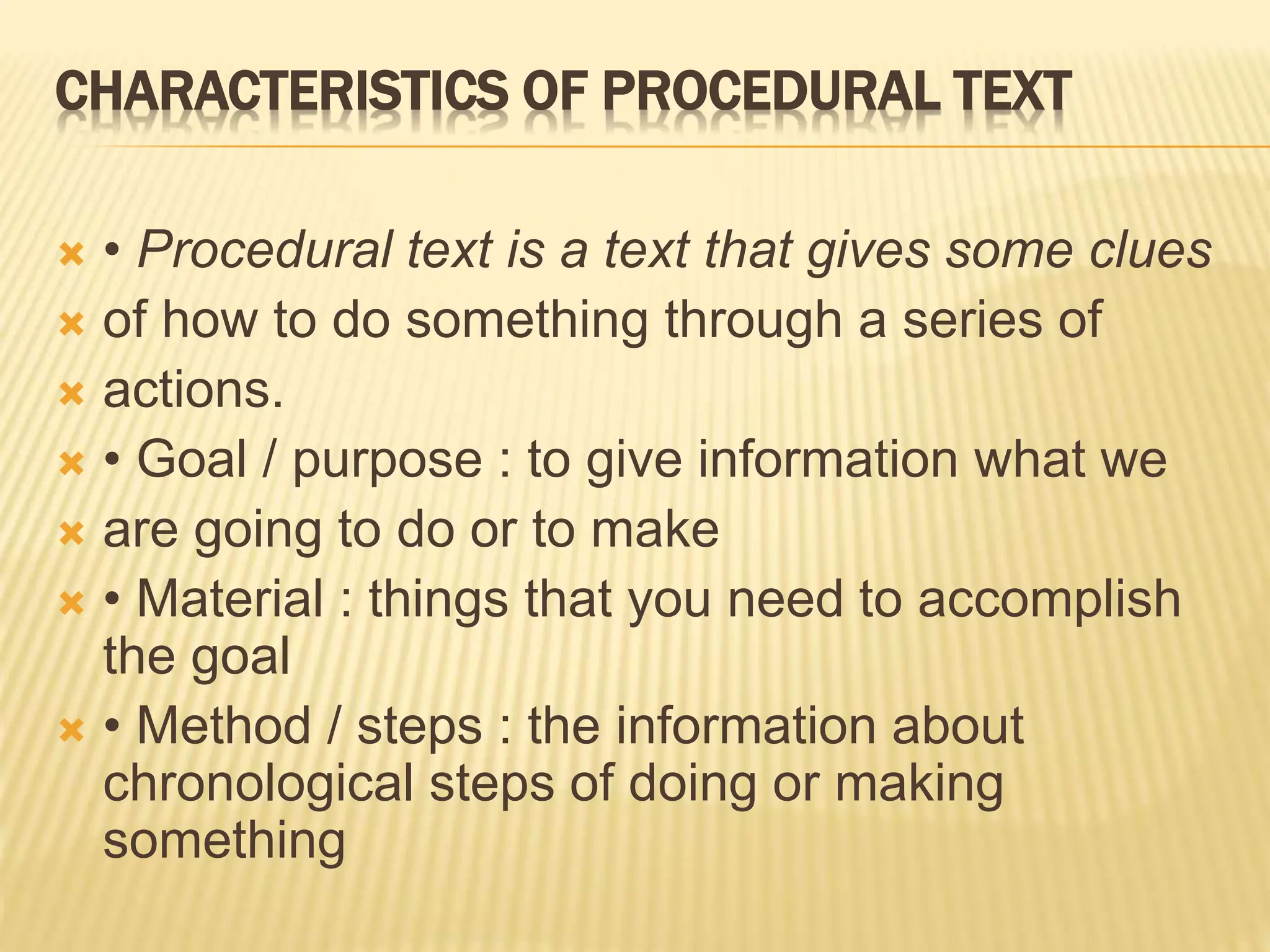 procedure Procedure Texts , tips, manuals and recipes.pptx