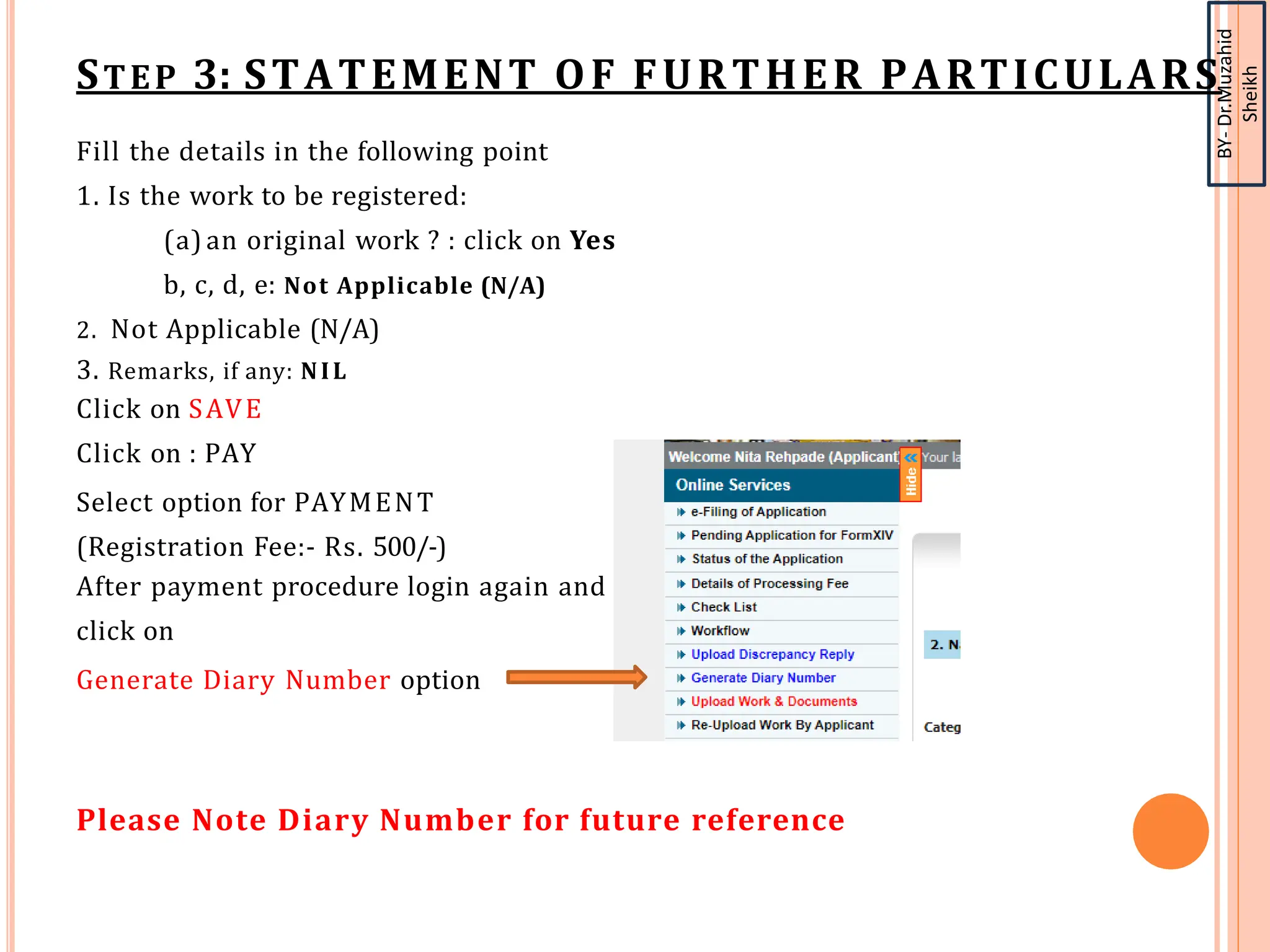 APPLICATION PROCEDURE FOR COPYRIGHT FILING.pptx