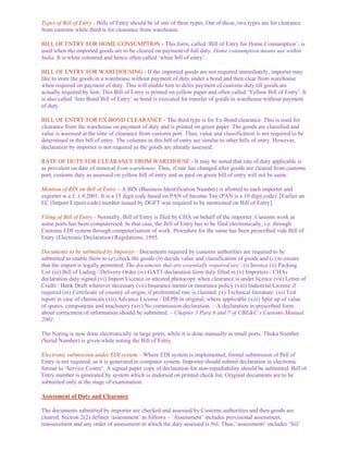 Procedure for import and export | PDF