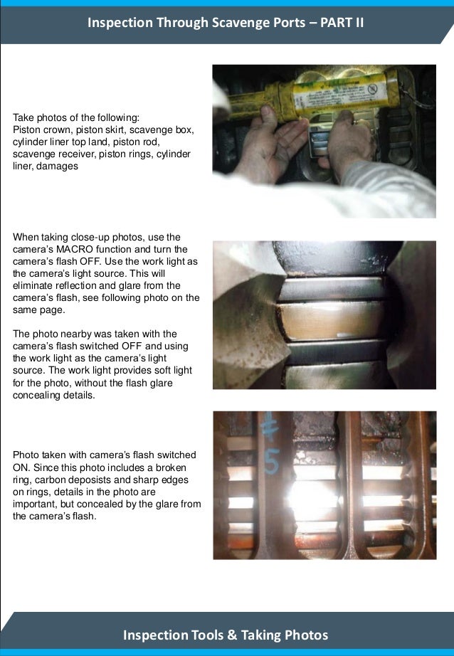 Procedure for Inspection Pistons and Cylinder Liners