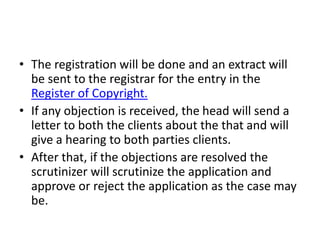 Procedure for registration of copyright | PPTX