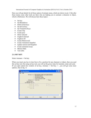 Procedure of animation in 3 d autodesk maya tools & techniques | PDF