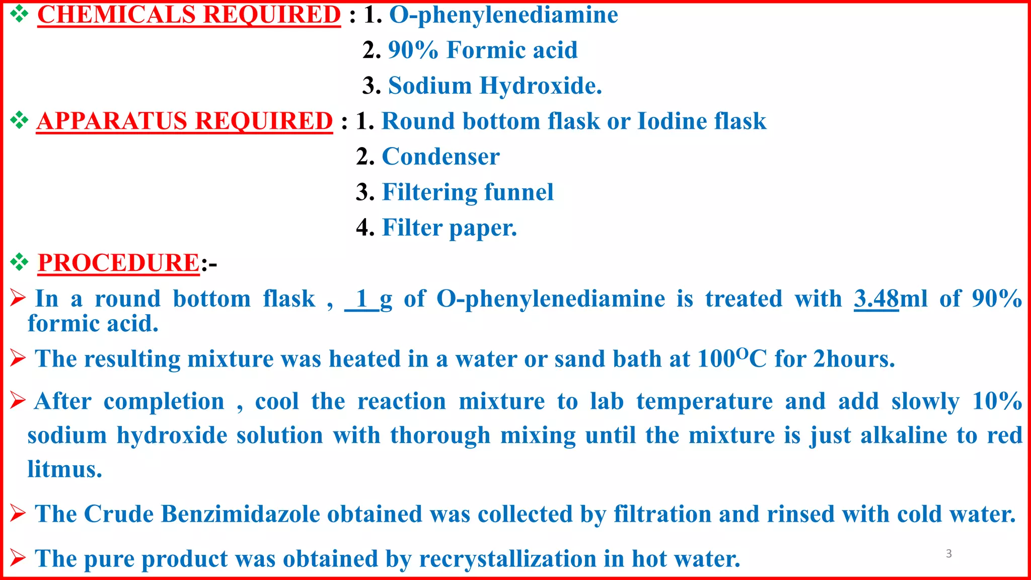 Synthesis of benzimidazole | PPT