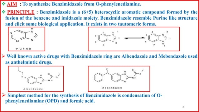Synthesis of benzimidazole | PPT | Chemistry | Science