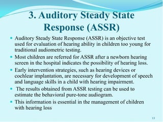 Procedure of hearing assessment | PDF
