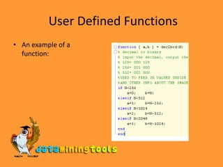 Matlab: Procedures And Functions | PPTX