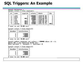 Procedures and triggers in SQL | PPTX