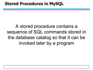 Procedures and triggers in SQL | PPT