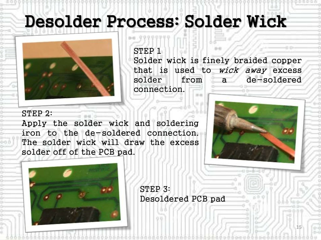 PROCEDURES IN SOLDERING AND DESOLDERING ELECTRONIC MATERIALS