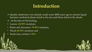 Drying Procedures of Medicinal & Aromatic plants | PDF