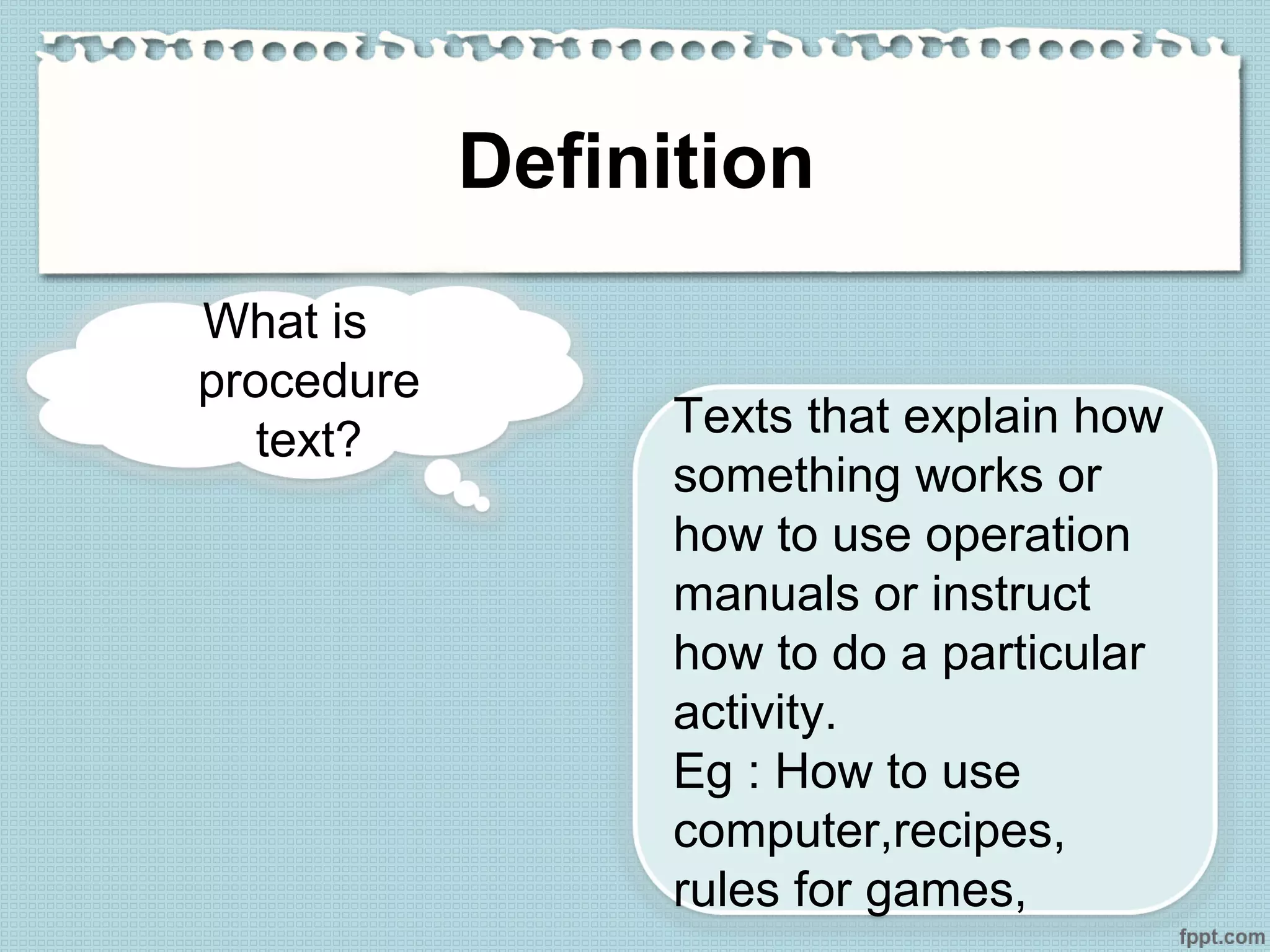 Procedure text | PPT