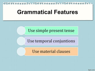 Grammatical Features
 