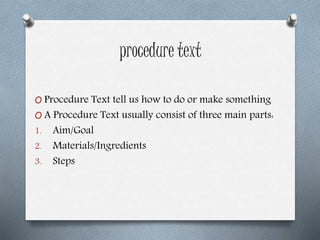 Procedure Text | PPT