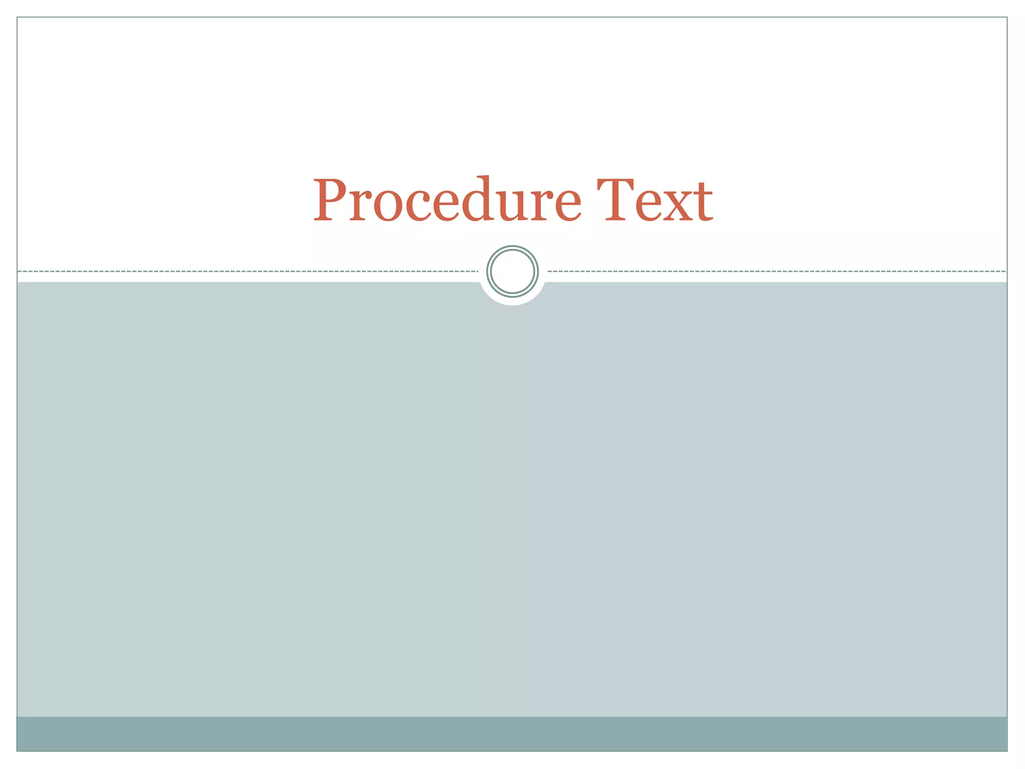 Procedure text | PPT