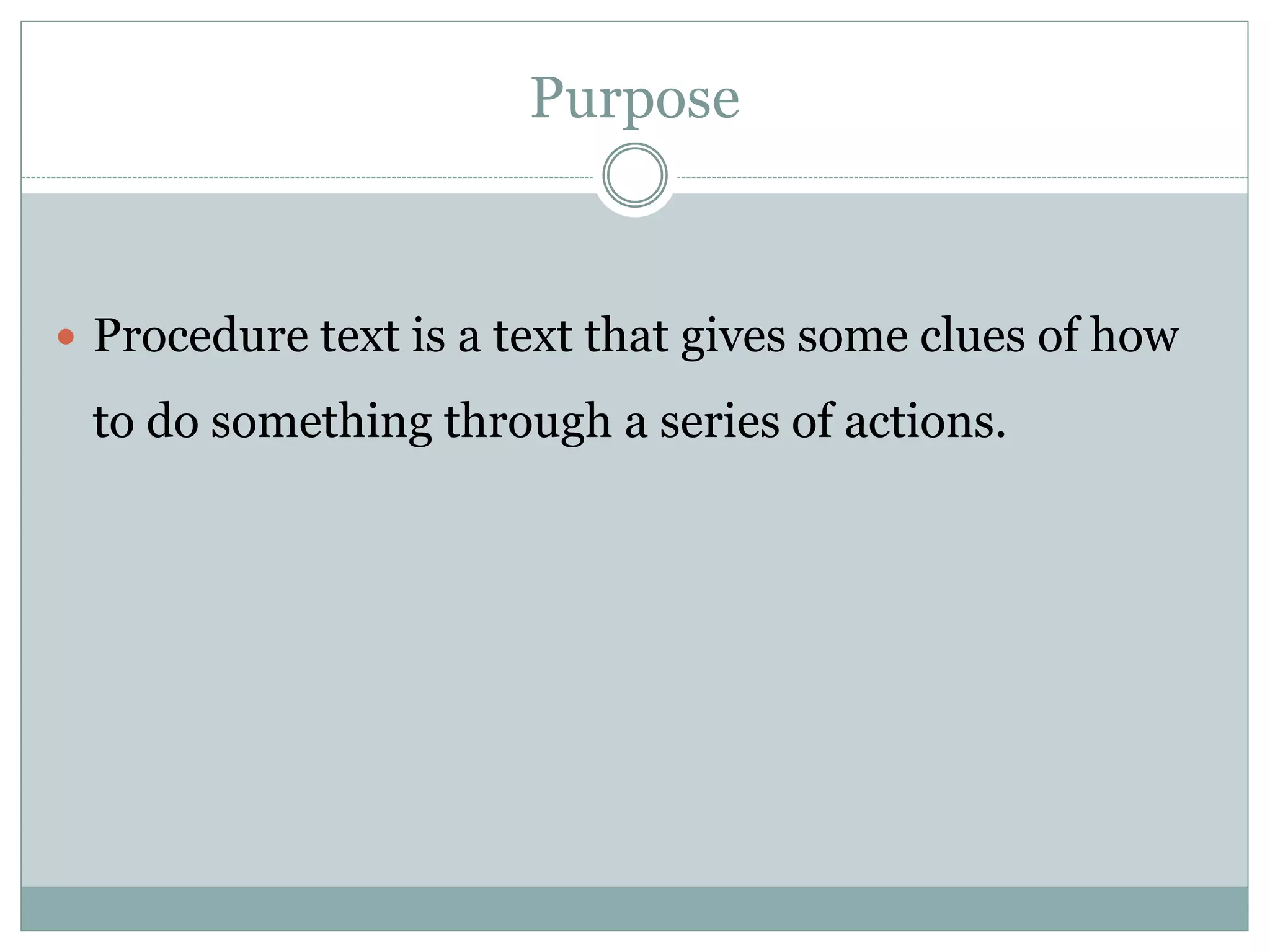 Procedure text | PPT