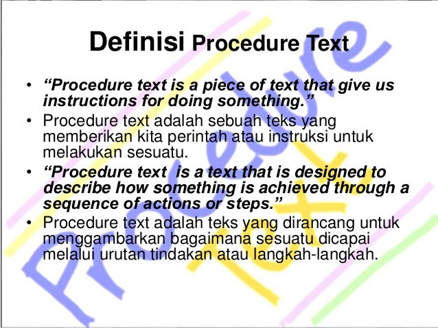 Procedure Text