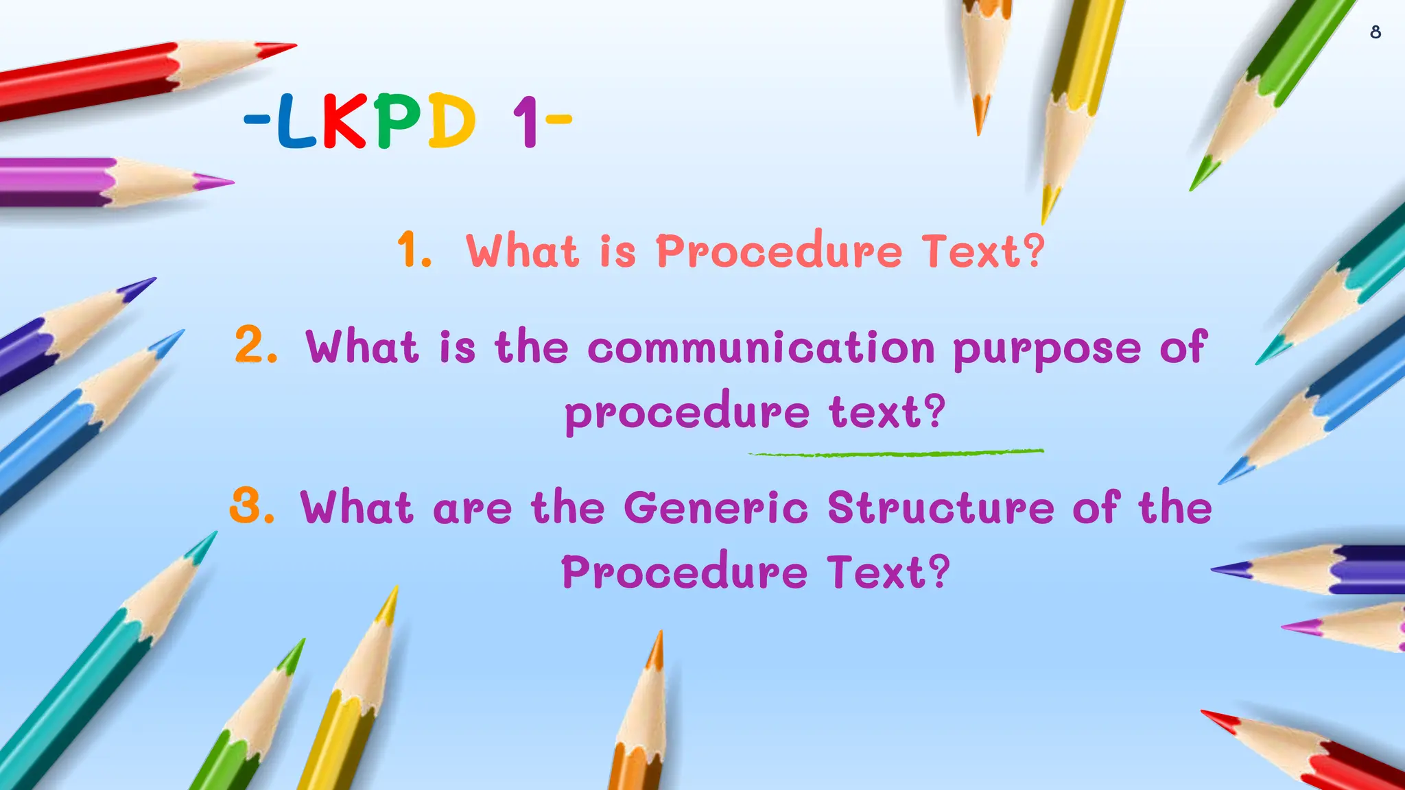 THE EXPLANATIONS OF THE PROCEDURE TEXTS. | PPT