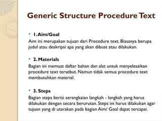 Materi Pembelajran Bahasa Inggris Procedure Text | PPTX