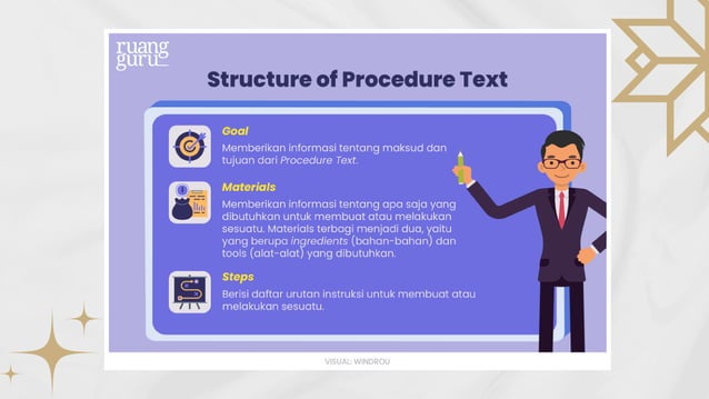 POWER POINT PROCEDUR TEXT (Teks Prosedur) Materi bahasa inggris | PDF