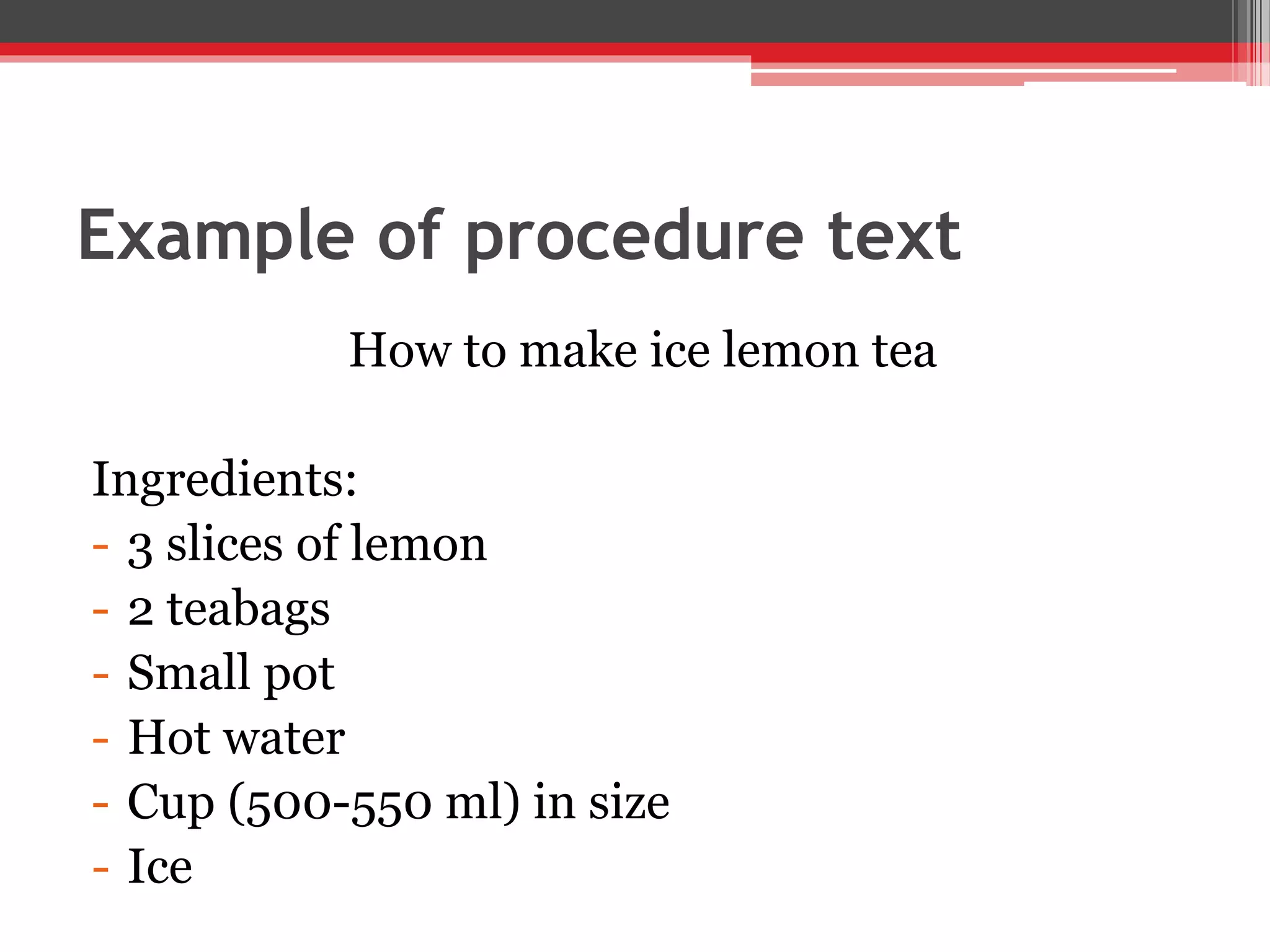 Procedure text etm22 | PPTX