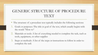 PROCEDURE TEXT NEW KURMER KELAS 10 .pptx