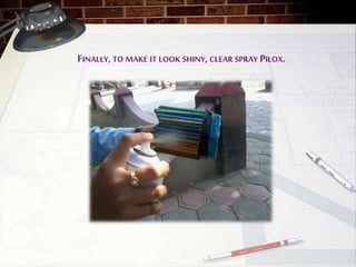 FINALLY, TO MAKE IT LOOK SHINY, CLEAR SPRAY PILOX.
 