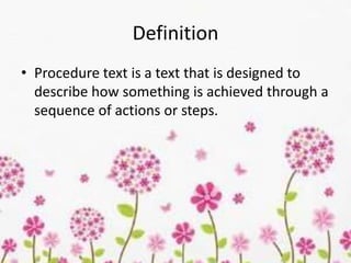 Procedure text | PPTX