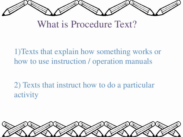 Procedure text (writing)