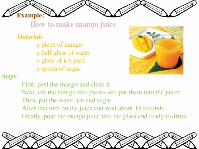 How To Make Lemon Juice Procedure Text